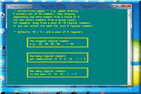 euromillions probability calculator